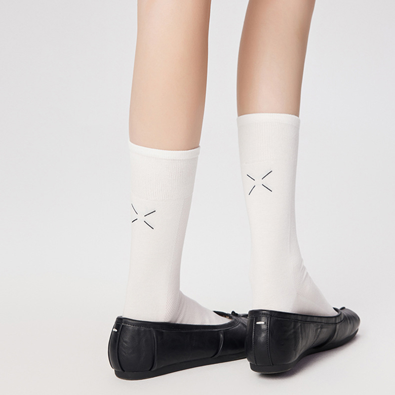 Toe Sock Split - 快適で柔らかなファッショントレンド、コットン素材の春夏用薄手スプリットトゥ、女性用メッシュソックス、無地のツートゥミドル丈タビソックス