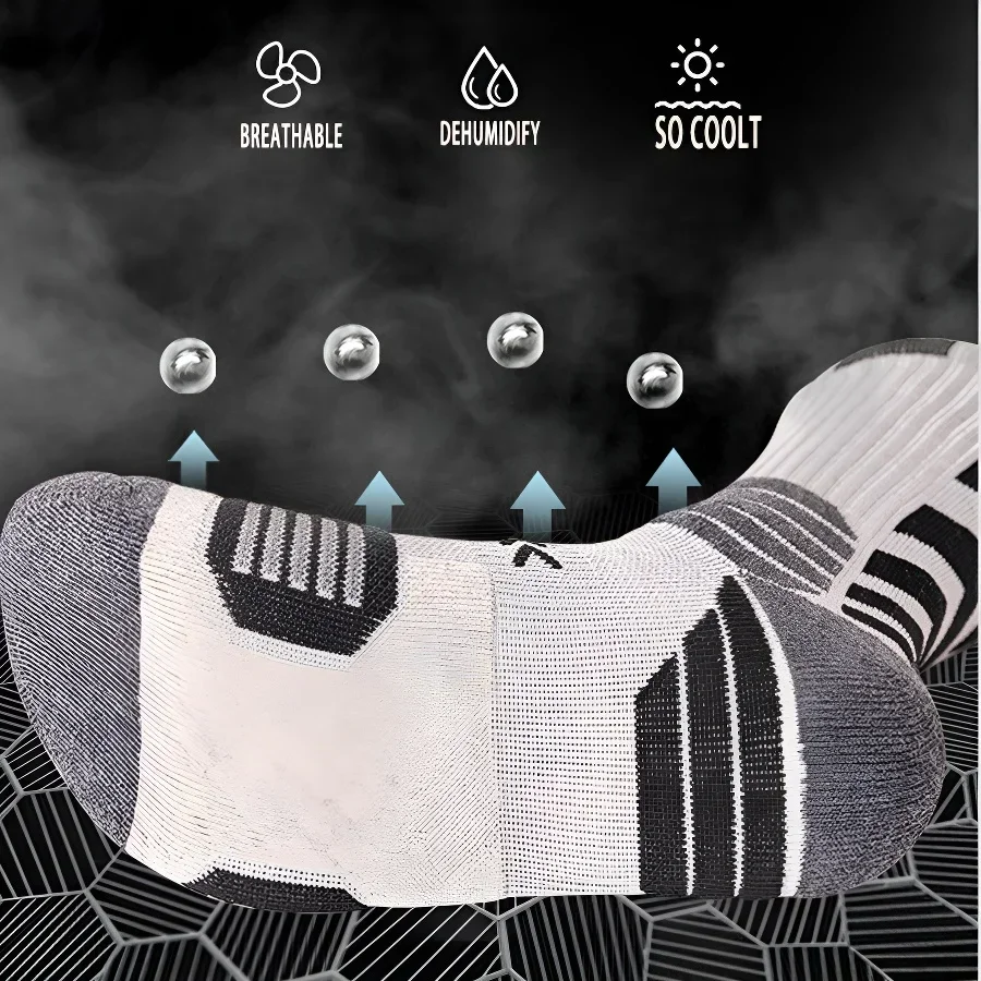 通気性メッシュ吸湿性圧縮ソックス 3 ペアアスレチック厚いク - Athletic Sock Cushion のレビューと価格