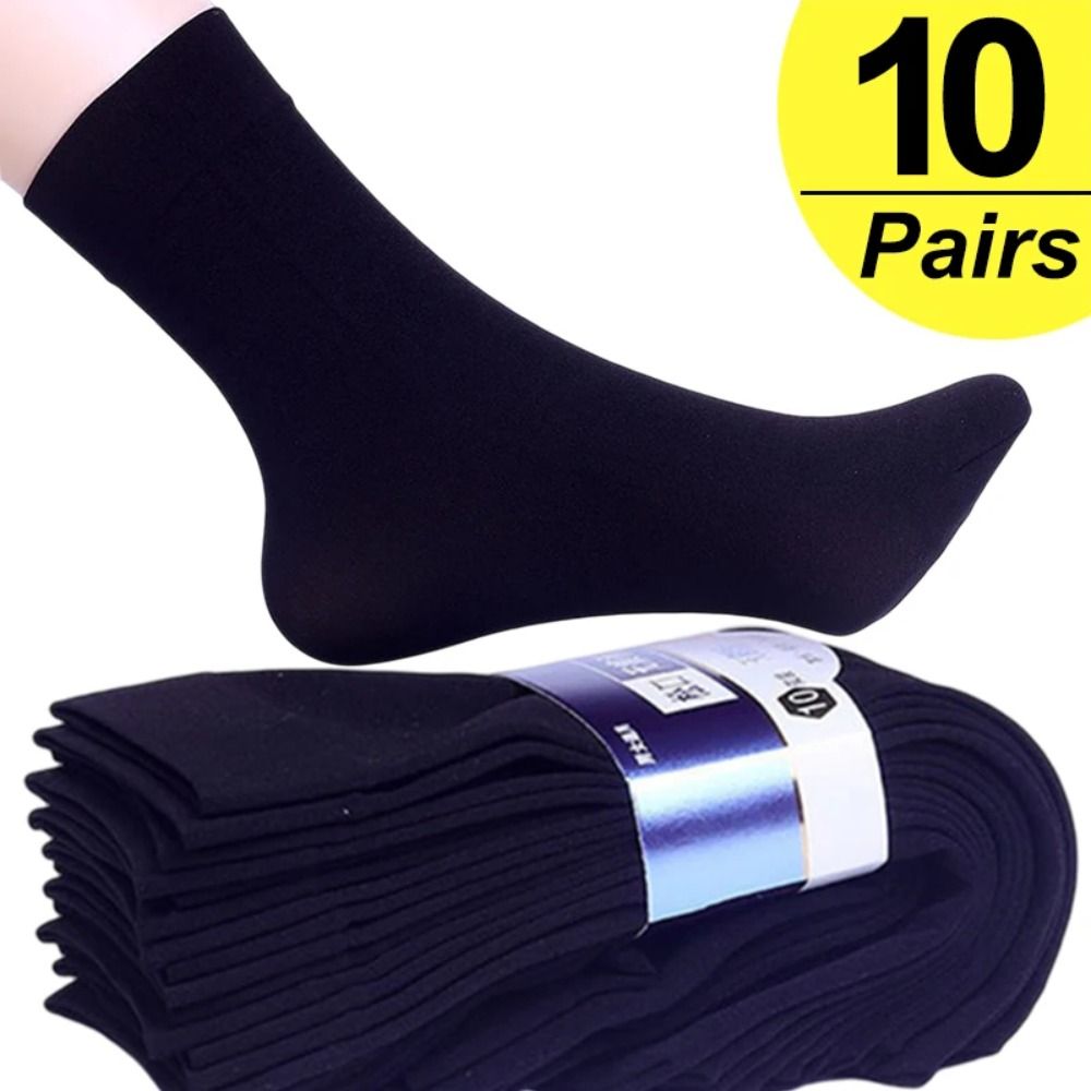 10 ペアカジュアル通気性男性アイスシルクソックスソフト弾性 - Silk Sock Bamboo のレビューと価格
