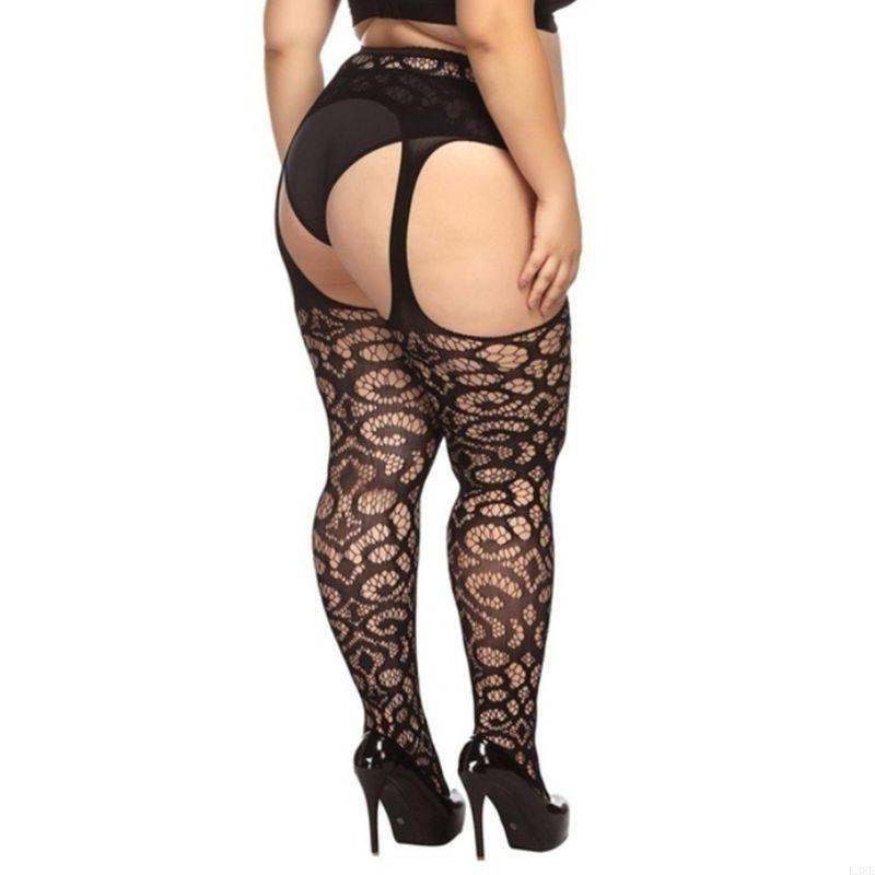 L38E 女性サイハイタイツランジェリー網タイツサスペンダー - Tights Pantyhose Sheer のレビューと価格