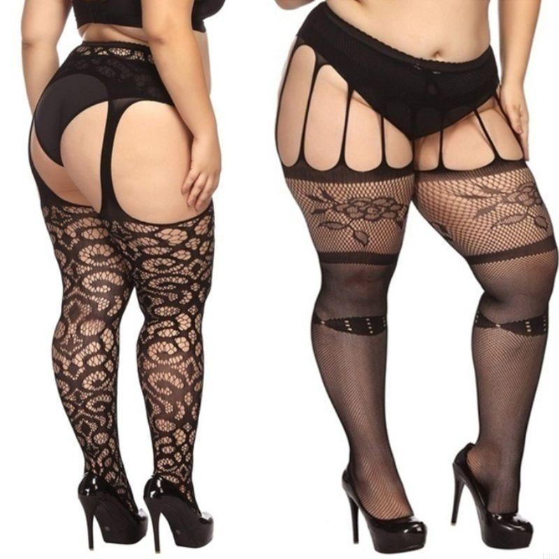 L38E 女性サイハイタイツランジェリー網タイツサスペンダー - Tights Pantyhose Sheer のレビューと価格